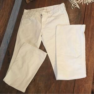 Vintage 7 for All Mankind white bootcut low rise jeans